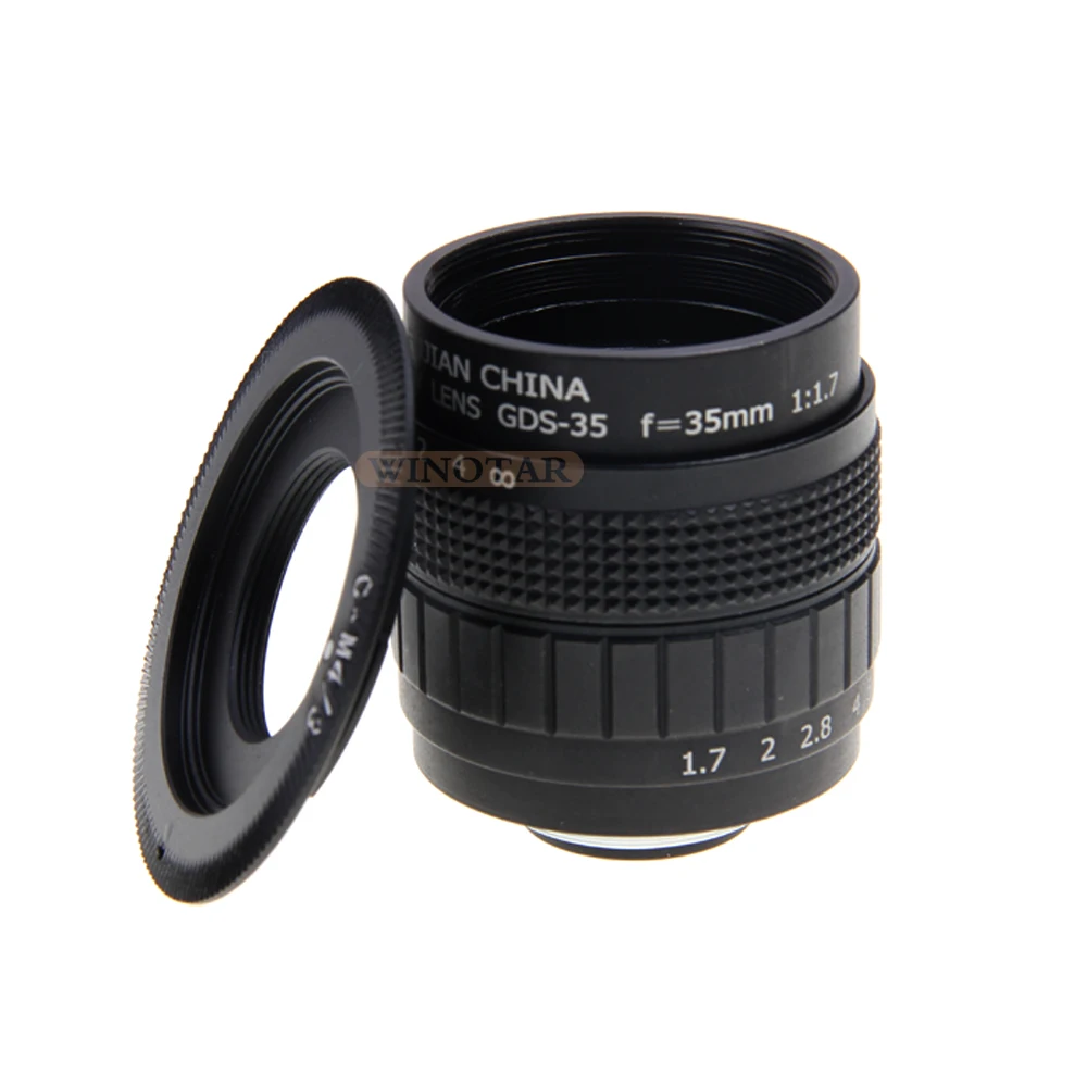 Объектив FUJIAN 35 мм F1.7 CCTV + Крепление C для Micro 4/3 m4/3 Olympus EPL5 EPM3 EPL7 OM D EP1 EP2 EP3 EP6 EPL6 EPL3|c