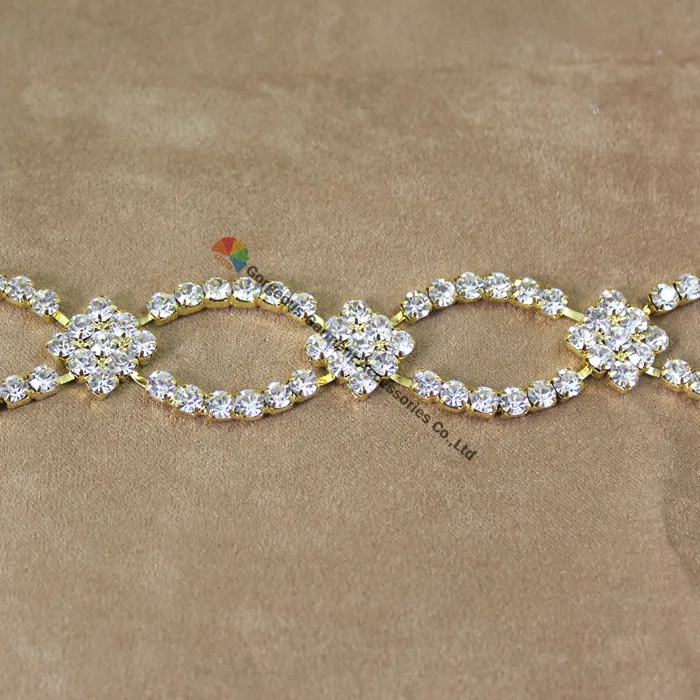 1 ярд 2 см потрясающая Чешская прозрачная кристальная Алмазная цепочка со