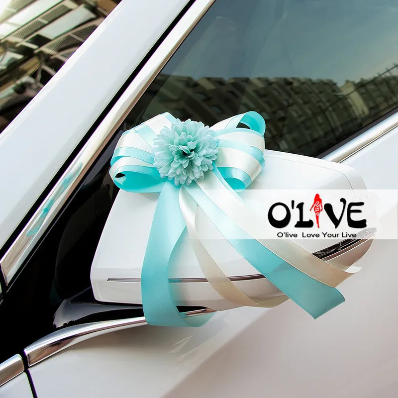 Wedding Car Decoration Flowers Artificial Sucker Ribbon Decorative Wreath DIY Customized Wholesale | Дом и сад