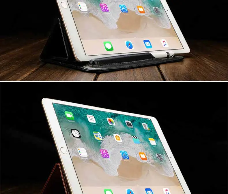 Улучшенный кожаный чехол для iPad Pro 10,5 Чехол для iPad Pro 9,7 рукав сумка с карандашом держатель мягкий складной чехол