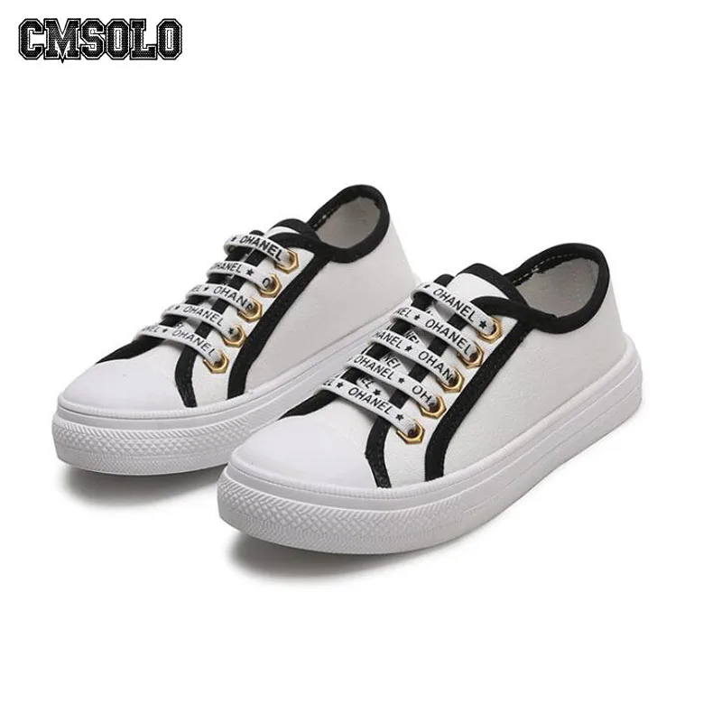 CMSOLO Children Sneakers Autumn New Arrival Casual Walking School Shoes Girls Boys Fashion Black White Flat Infants Kid | Детская одежда