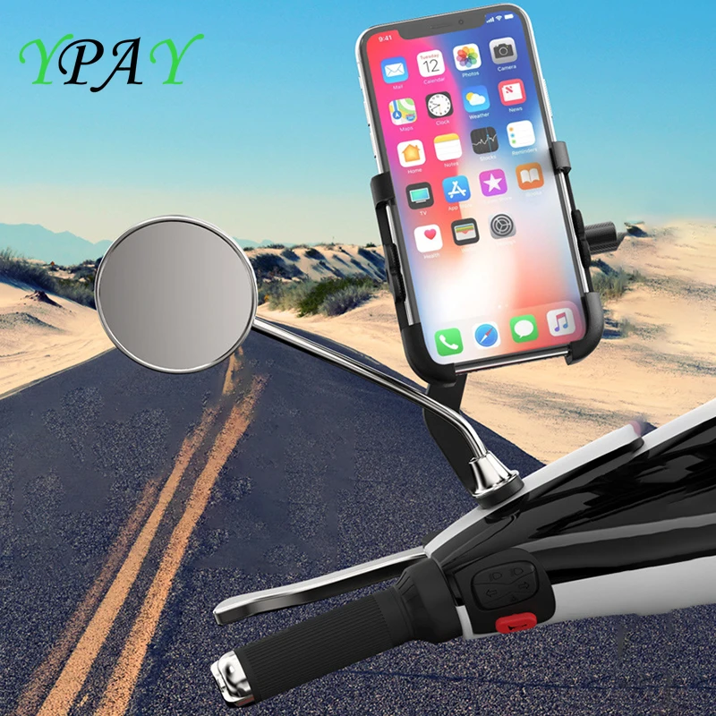 Держатель для телефона YPAY на руль мотоцикла 4 6 2 дюйма с зарядкой от USB|Подставки и
