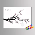 Заказная Свадебная Фирменная гостевая книга для печати отпечатков пальцев на холсте, имя, дата для украшения свадебной вечеринки