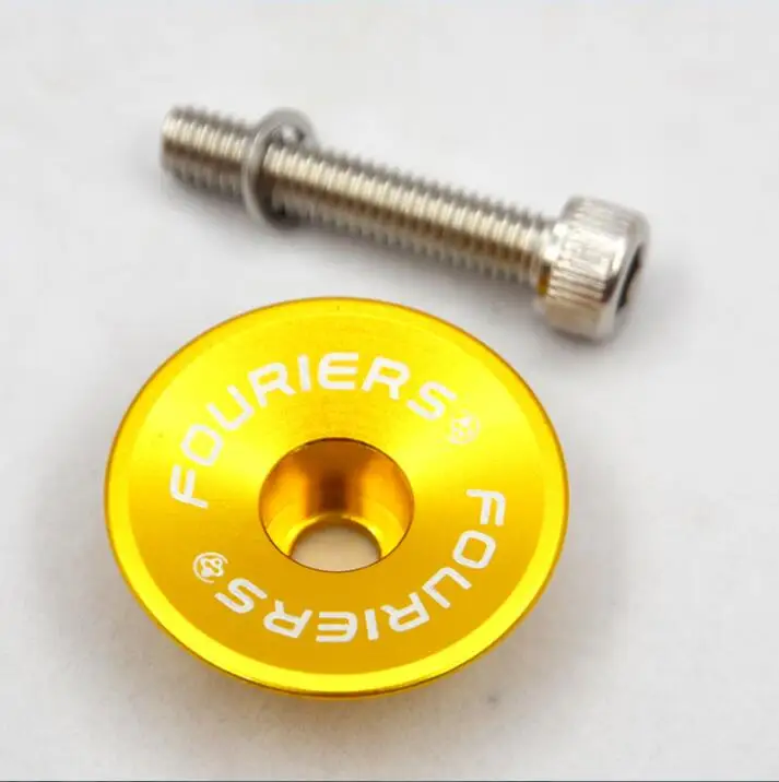 gold FOURIERS велосипедная гарнитура TC-DX002 MTB горный велосипед верхняя крышка с винтами из нержавеющей стали внешние гарнитуры велосипедные наушники запчасти - Цвет: gold