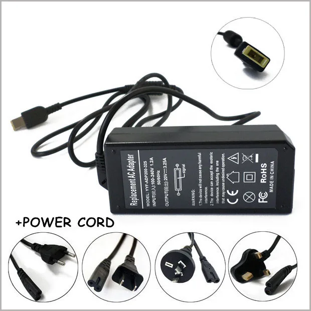 

20V 3.25A Notebook AC Adapter Laptop Battery Charger Power Supply Cord 65W For Caderno Lenovo Ideapad Yoga 11 11s 13