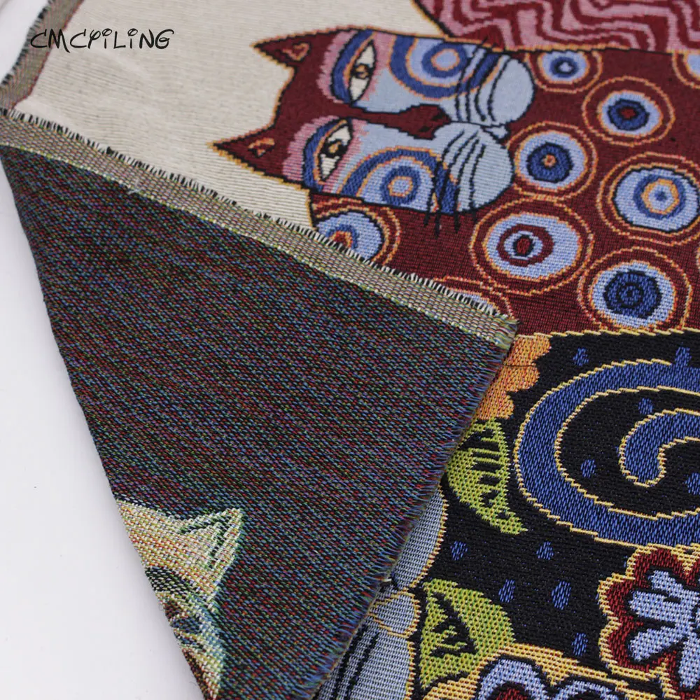 Счастливый Кот жаккардовая ткань сделай сам ручная работа лоскутное шитье