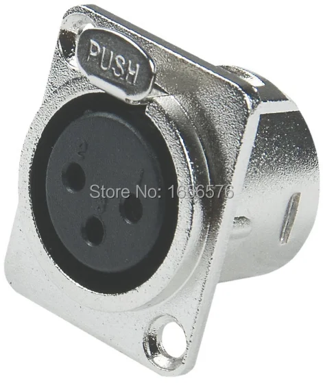 Atacado Pces Metal 3-pin Fêmea Chassis Painel Montado Soquete Conector-5140-3 100 Xlr