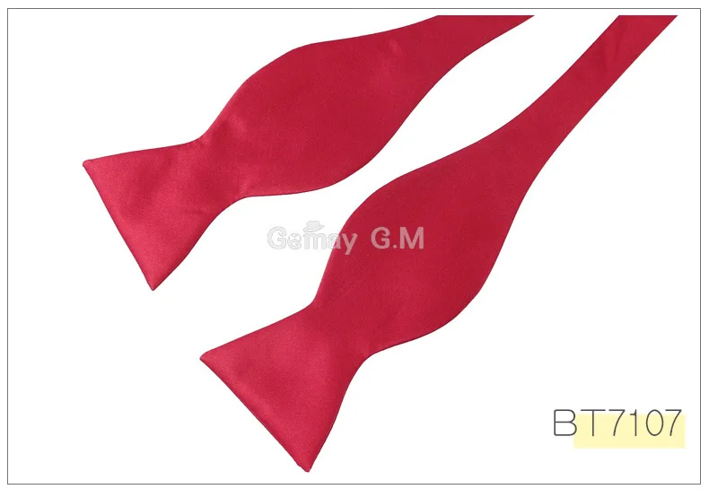 Fashion Commercial Mens Bowties For Men Plain Sold Color Silk Self Bow ties High Quality Multicolor Pre-tied For Wedding Party