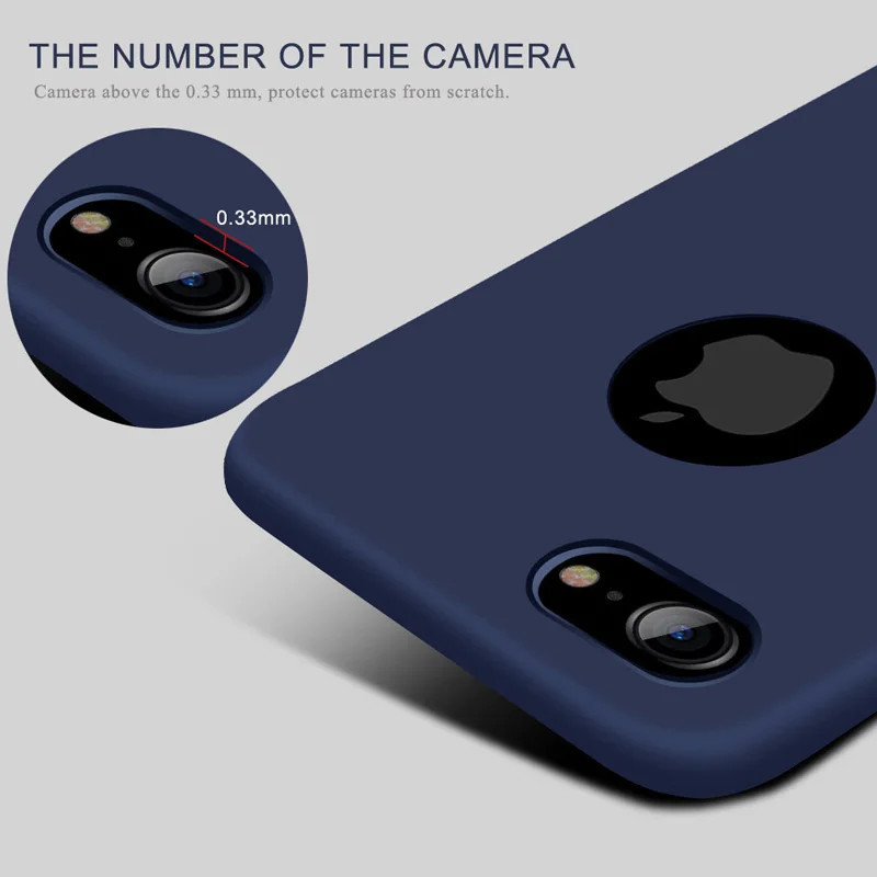 Voguery тонкий матовый силикона силиконовый чехол для iPhone 7 6S 6 плюс кожи Карамельный