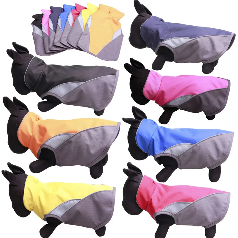 7 видов цветов водонепроницаемая одежда для собак уличная куртка в полоску