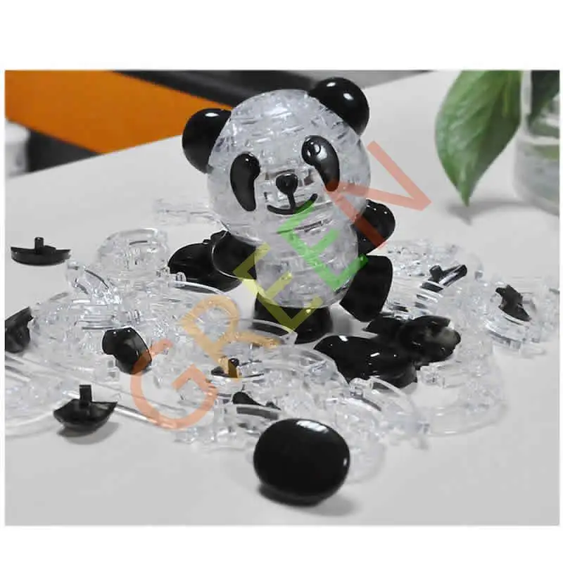 Table Decoration 3D Crystal Puzzle Jigsaw Model Diy Panda Intellectual Toy Gift Furnish Gadget | Игрушки и хобби