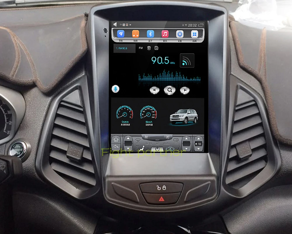 Android 9,7 дюймов вертикальный экран Tesla Автомобильный мультимедийный gps Радио стерео аудио 4G для FORD EcoSport 2013