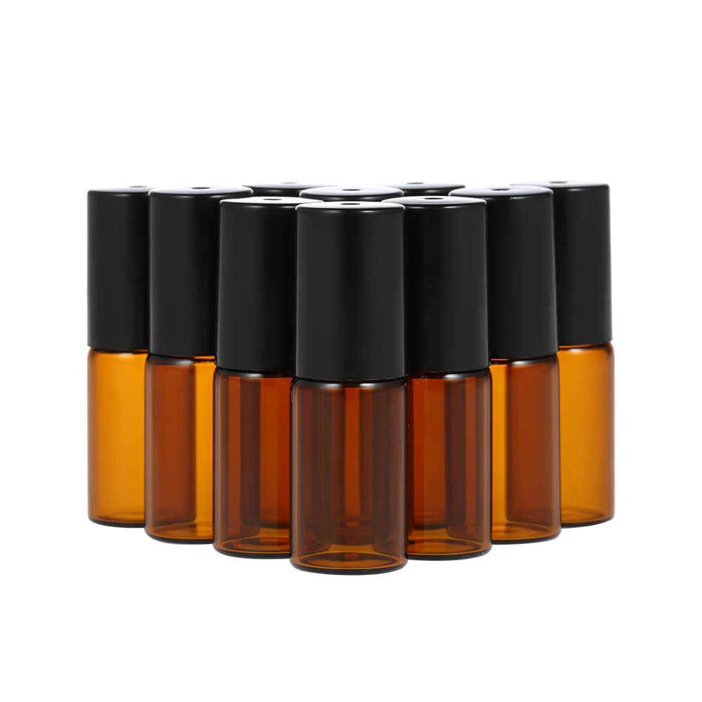 10 шт. бутылочка из янтарного стекла для эфирных масел 5 мл|roller ball bottle|jar 5mlessential oil