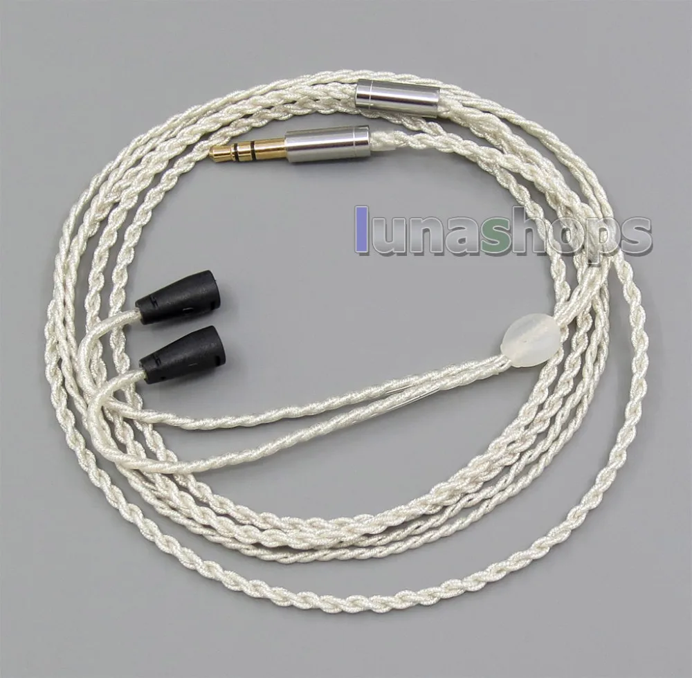 3 5 мм с ушко для гарнитуры Серебро Фольга покрытием PU кожи кабель Sennheiser IE8 IE80i