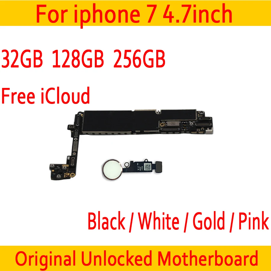 Без iCloud для iphone 7 материнская плата с Touch ID/без ID оригинальная разблокированная 32