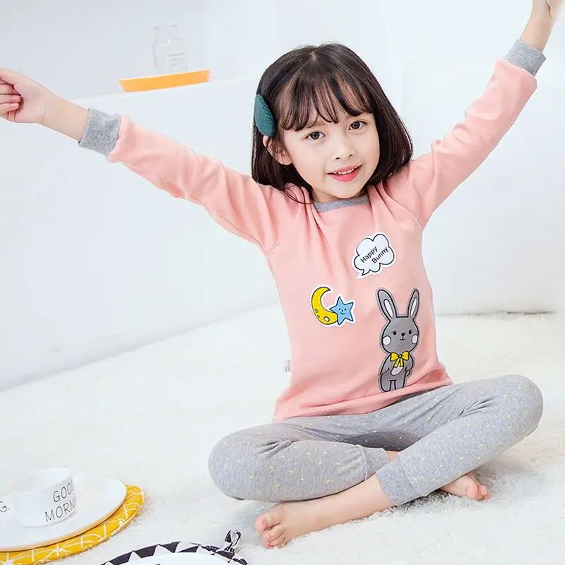 Новая Хлопковая пижама, infantil, детская одежда, пижамы с рисунками для девочек и мальчиков, детские пижамы, костюм, одежда для маленьких девочек, пижамный комплект, SDS - Цвет: color at picture