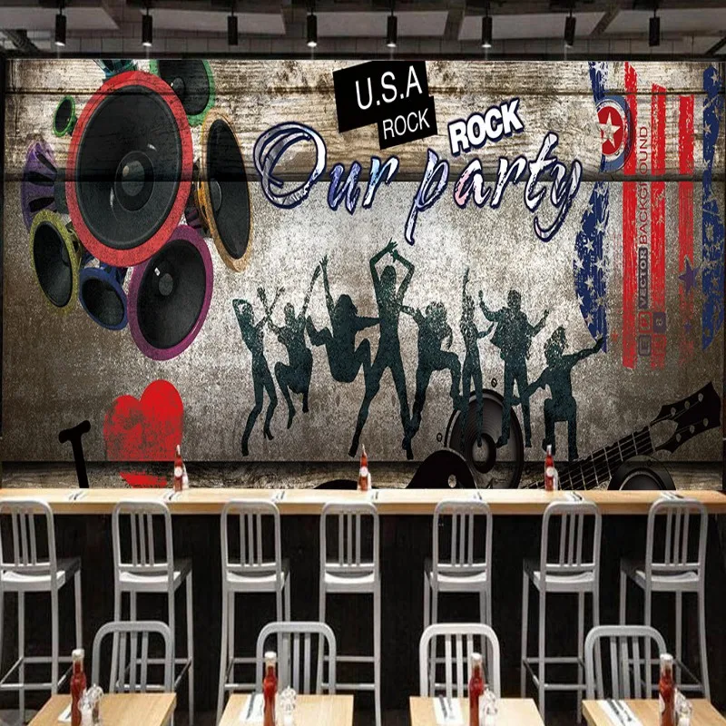 Пользовательские 3D фото обои на заказ ночной клуб Красивая музыкальная