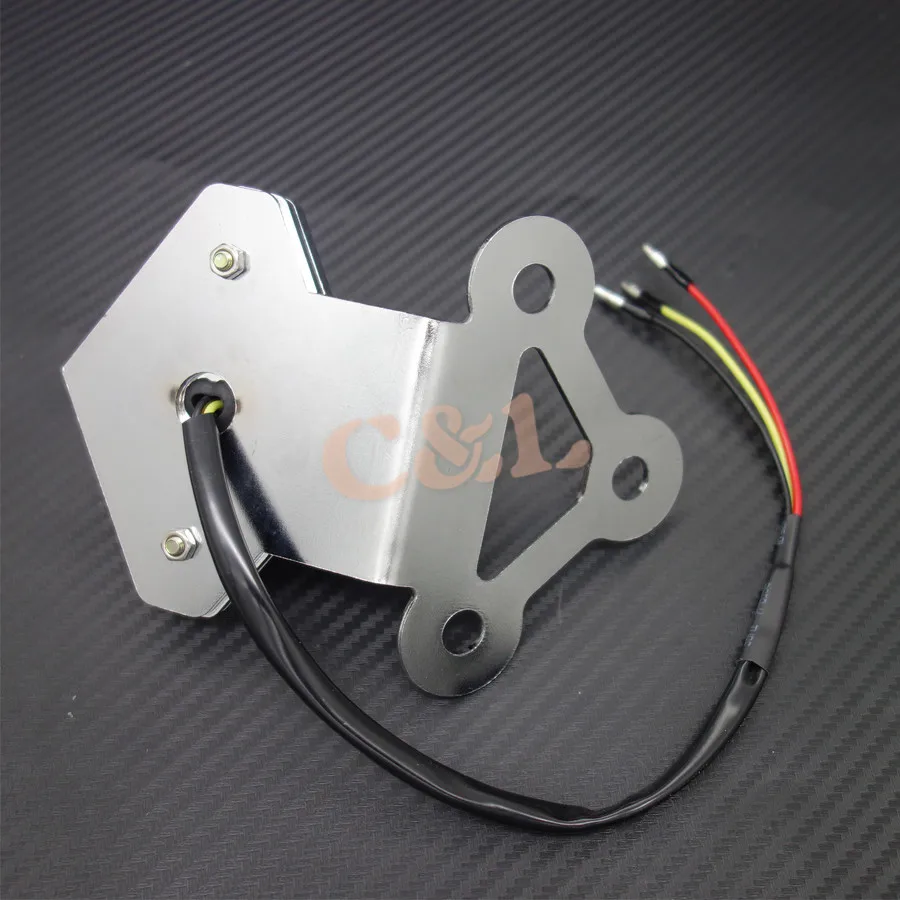 Хромированный мотоцикл светодиодный гриль задний стоп сигнал Кронштейн