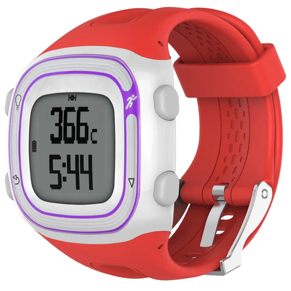 Ремешок ALLOYSEED силиконовый для Garmin Forerunner 10/15 сменный Браслет с металлической