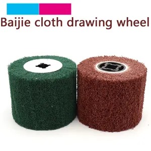 1 шт. 120x100 мм нетканый нейлоновый рисунок Круглый матовый полировальное колесо из нержавеющей стали для меди из нержавеющей стали и алюминия