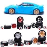 164 36 styles model modified tire2axles4end caps diecasts alloy wheel tire rubber vehicles general model of car change wheel