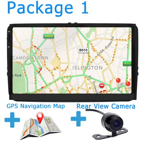 Package 1 OZGQ Android 7,1 Автомобильный плеер для VolksWagen VW Polo Sedan Vento Ameo 2009- Авто gps навигация BT радио ТВ Аудио Видео Стерео - Цвет: Package 1