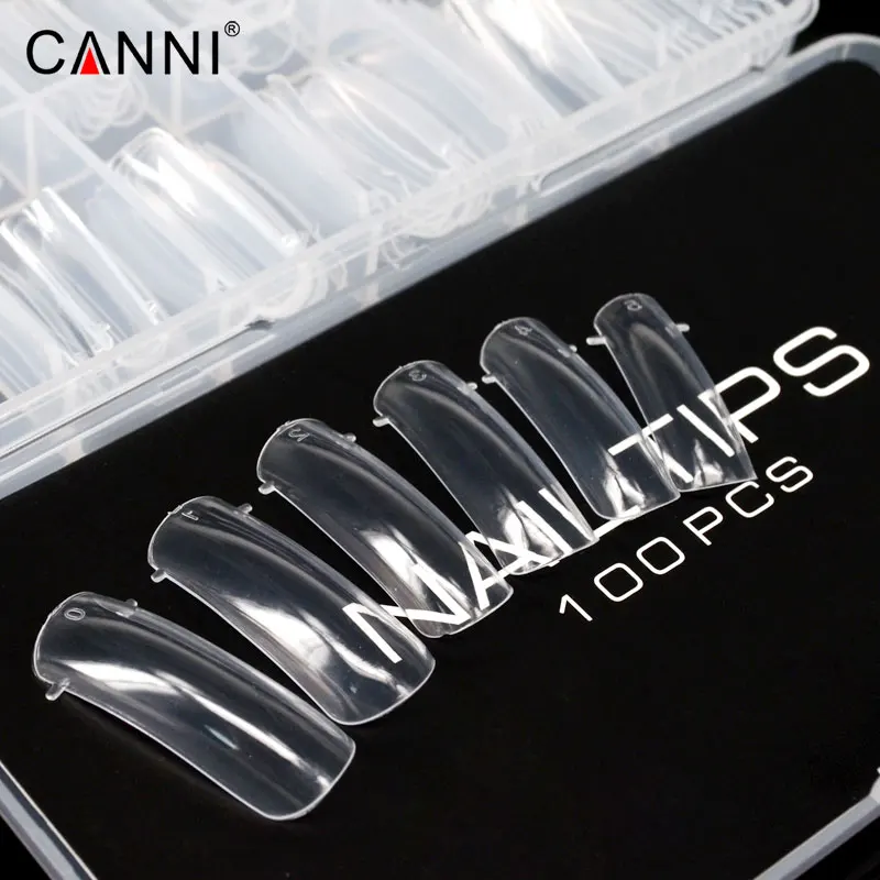 CANNI 100 шт./кор. продлить удаляется вымачиванием светодиодный конструирующий Гель-лак для ногтей, акриловый лак для ногтей с украшением в виде кристаллов поли гель быстро построить 10 Размер быстро поддельные накладные ногти