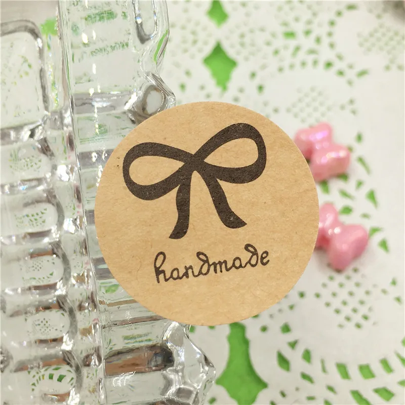 5000 шт./лот круглый напечатанный выше ручной работы и бабочка фестивальный стикер