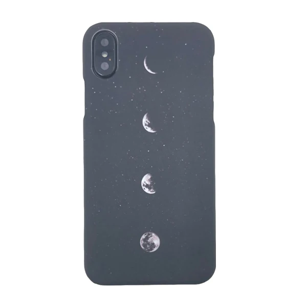 Style 1 Чехол для телефона с Луной и звездами для iPhone 7 Plus, чехол для iPhone X, 6 S, 7, 8 Plus, цветной жесткий чехол с креплением на самолет, луну, планету, Fuji - Цвет: Style 1