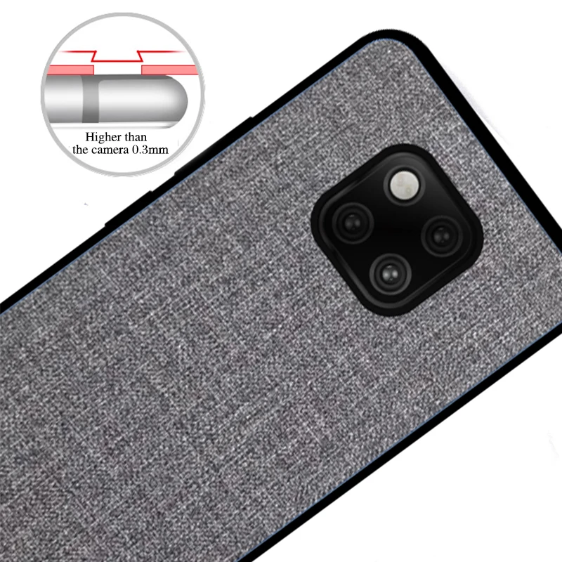 Роскошный тряпичный чехол для Huawei huawey mate 20 Pro Мягкий ТПУ Жесткий ПК назад