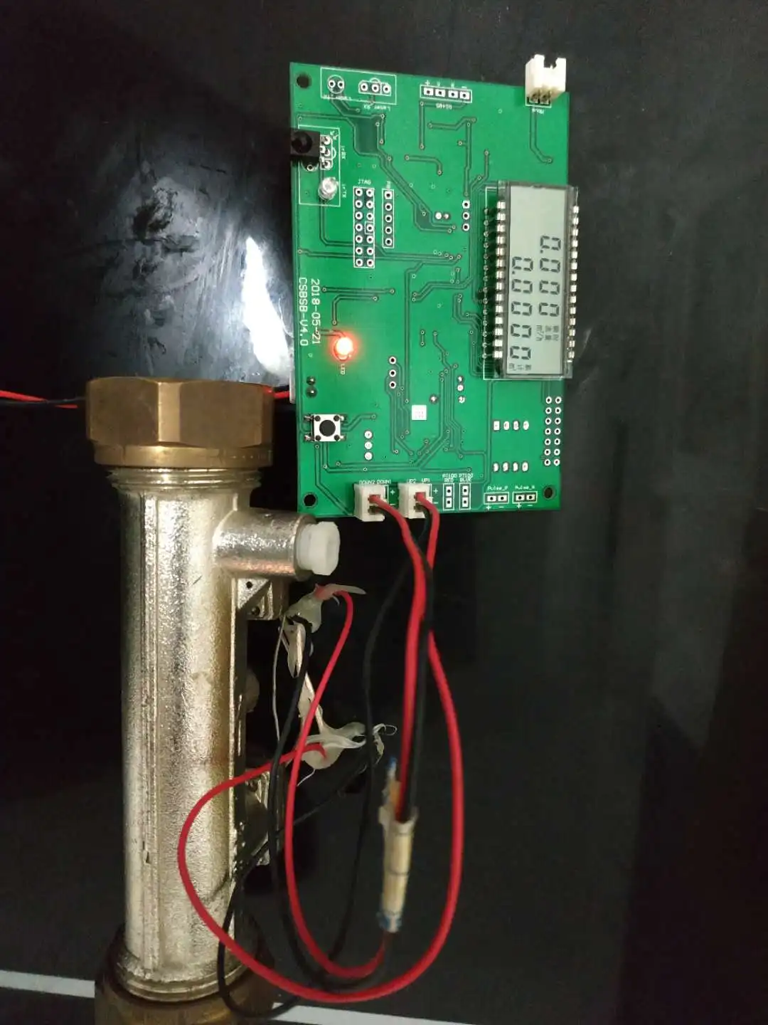 TDC-GP22 Ultrasound Water Meter Debugging Development Board with LCD Display and Flow Measurement Tube Section | Бытовая техника