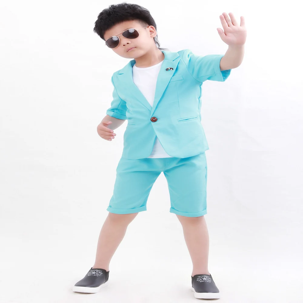 Brand Summer Baby Boys Birthday Dress Formal Suit Jacket Pants Gentleman Blazer Wedding Party Costume Clothes Set F7 | Детская одежда и