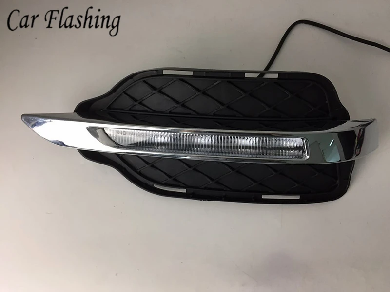 Автомобильный flasing 2 шт. для Mercedes Benz W204 GLK300 GLK350 GLK500 2013 2016 DRL Дневной светильник