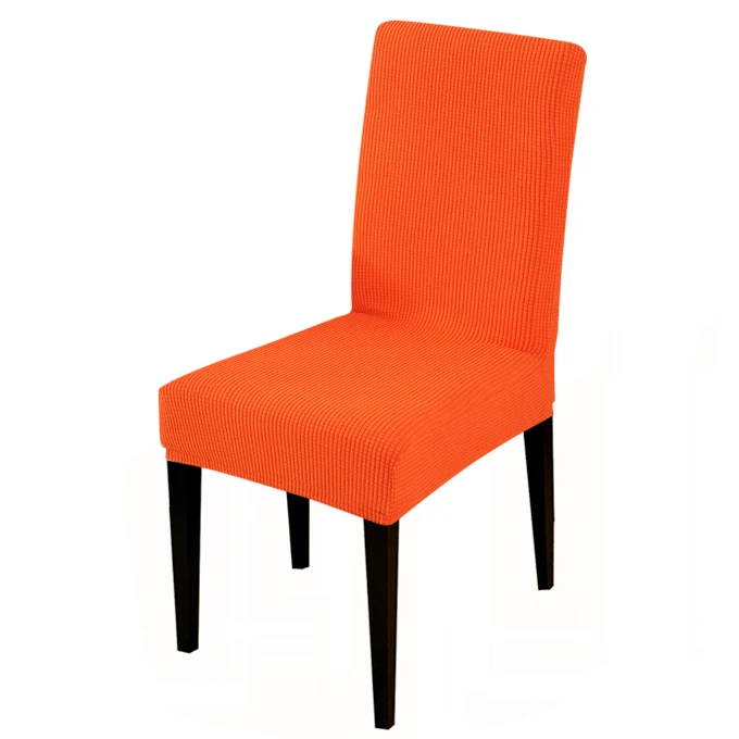 Orange Полярный флис тканевый чехол на стулья Slipcovers растягивающиеся съемные чехлы на стулья для столовой чехлы на стулья для отеля банкета чехлы для сидений housse de chaise - Цвет: Orange