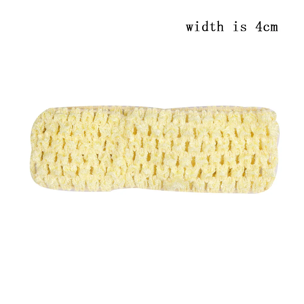 light yellow 10 шт./лот, эластичная вязаная резинка для волос для девочек, для новорожденных детей, пачка, вязаная повязка на голову для девочек, резинки для волос, аксессуары для волос - Цвет: light yellow