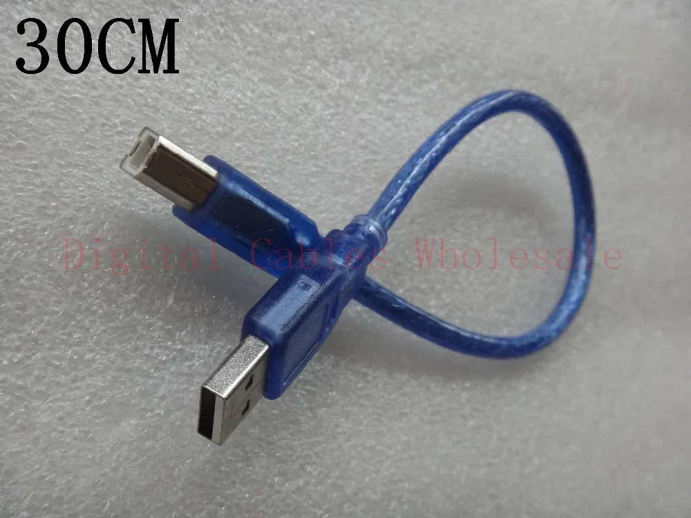 USB 2 0 Удлинительный Печатный кабель 30 см 1 5 м 3 10 OHFC медный прозрачный синий оптовый