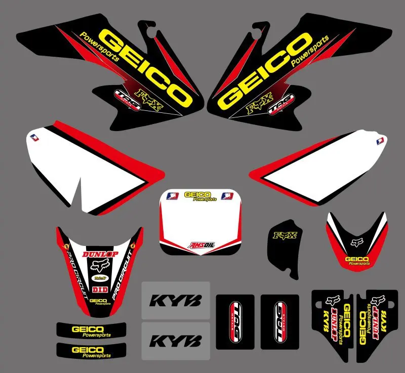 Стиль командная графика и фоны наклейки Наборы для Honda CRF50 CRF50F 2004-2012 питбайк