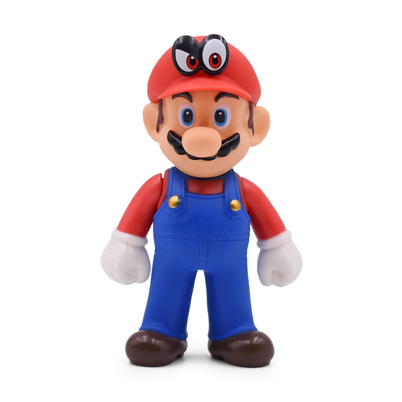 red hat eye mario 13 см Фигурки "Супер Марио" игрушки Super Mario Bros Bowser Luigi Koopa Yoshi Mario Maker Odyssey ПВХ фигурка модель куклы игрушки - Цвет: red hat eye mario