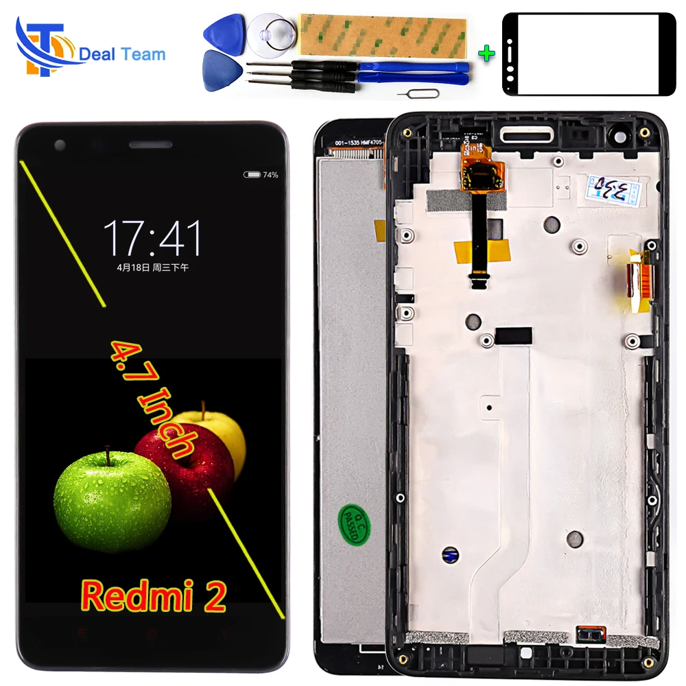 Сделка команда 4 7 дюймов ЖК дисплей для Xiaomi Redmi 2 Сенсорный экран дигитайзер 1280*720 в