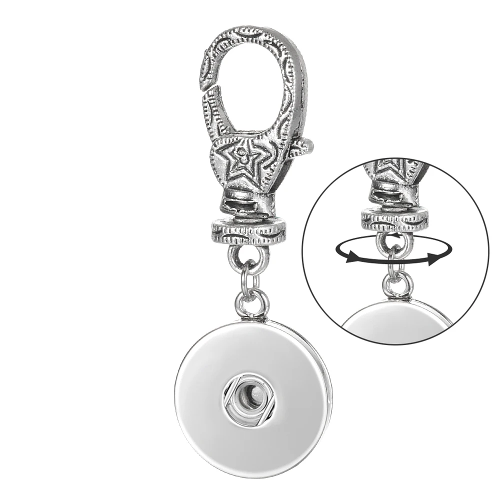 

Vintage Alloy key chain 18mm Snap Button keychains Charm Jewelry For Women Men keyring NN-733