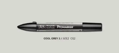 Winsor& Newton ProMarker двойной наконечник графический маркер-серый и черный - Цвет: Cool Grey 2