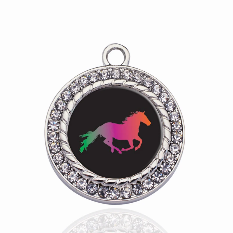 Очаровательные Подвески для любителей лошадей золотые/Серебряные изготовления