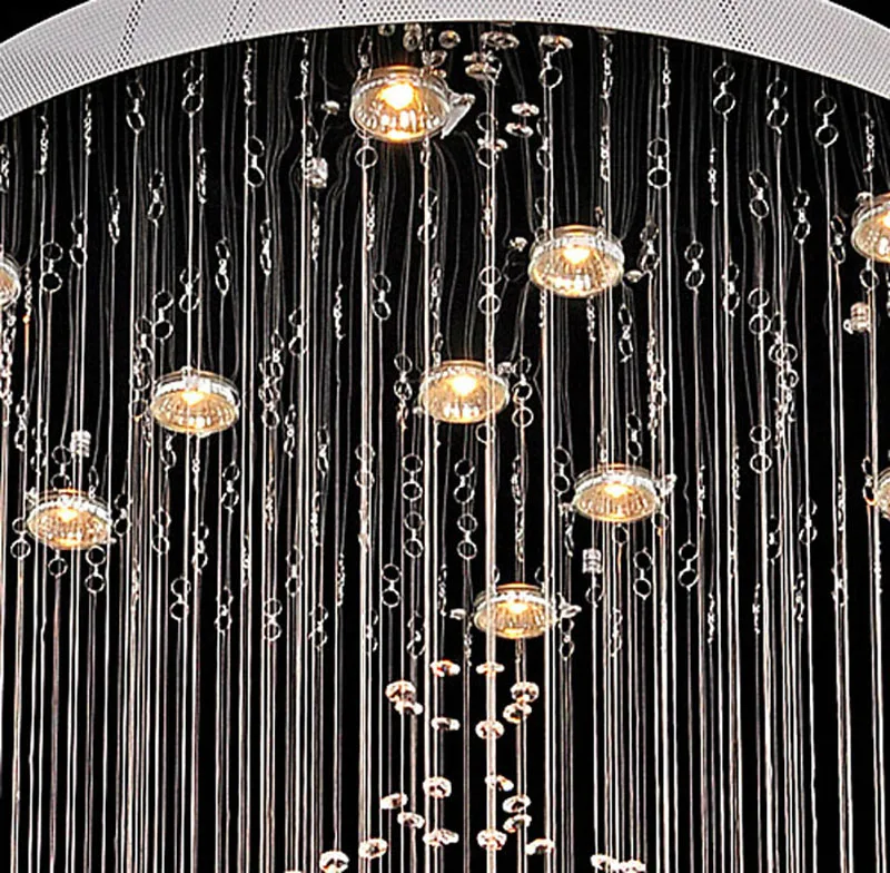 Современные хрустальные светильники для лестницы большая светодиодная длинная