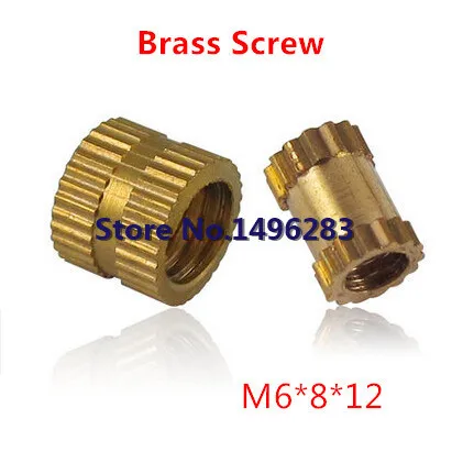 50 шт./лот M6 (ID) * 8 (OD) 12 (L) Вставка круглая гайка/впрыска Медная гайка|nut fiber|copper nut and