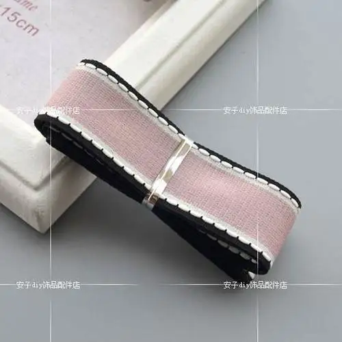 25mm light pink 01 25 мм двухсторонний прыжок белая линия корсажные ленты ручной работы бант аксессуары для волос DIY свадебная Рождественская упаковочная лента - Цвет: 25mm light pink 01
