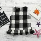 0-4T Baby Kid Girl Dress Ruffle Sleeveless Outerwear Plaid Vest Outfit Toddler Zipper Party Children Clothes BFOF | Детская одежда и