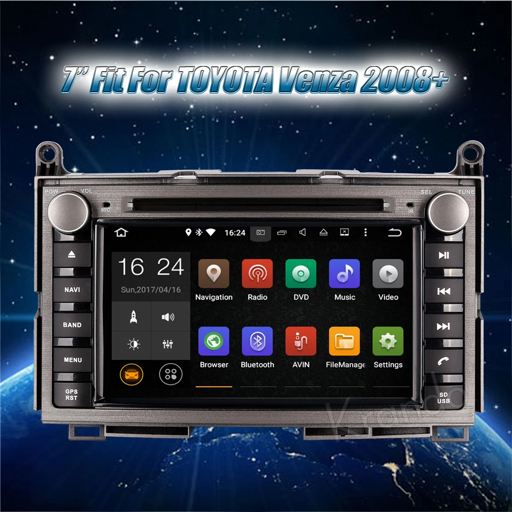Автомагнитола Krando Android 9 0 dvd плеер с gps для toyota venza 2008 2016 Автомобильная