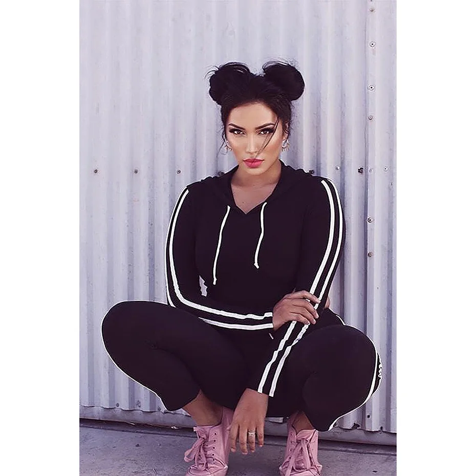 Женский спортивный костюм ZOGAA повседневный комплект из 2 предметов для фитнеса