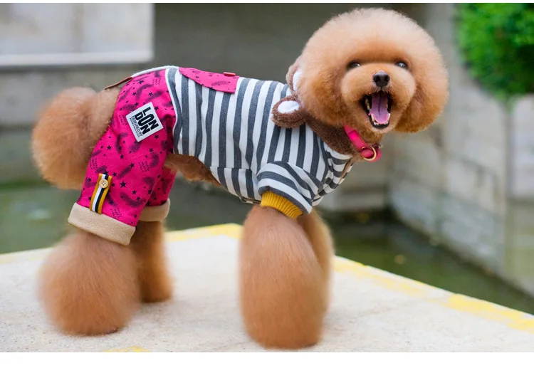 Chihuahua Dog Pet Clothes Print Small Dogs Cat Clothing Autumn Pug Bulldogs Yorkies Pomeranian Cloth Coat | Дом и сад