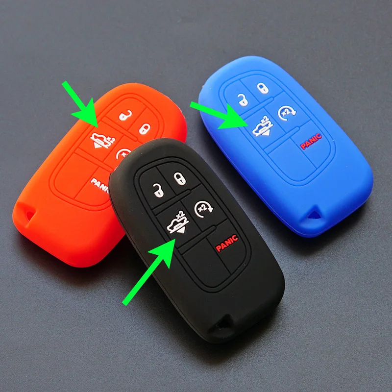 Для Dodge 2017 2018 Ram Truck Smart Key w/Air Suspension Remote keyless Silicone Protect skin cap set чехол для ключей|Футляр